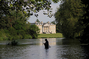 Fishing Breaks George Nikitin wading photo at Broadlands House