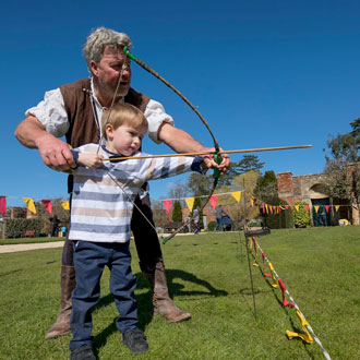 Children doing archery at Blenheim Palace