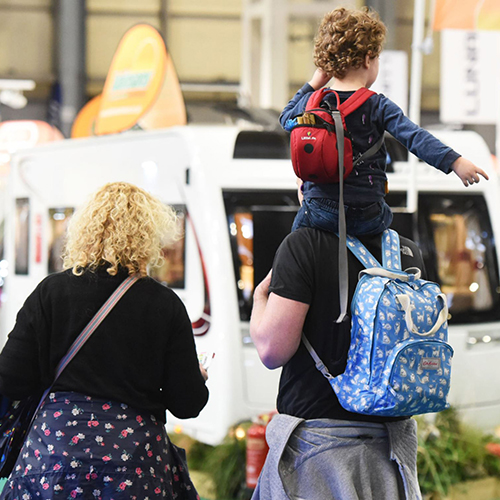 Family at the Caravan, Camping and Motorhome Show Family at the Caravan, Camping and Motorhome Show