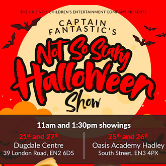 Captain Fantastic for a kid-friendly, Not So Scary Halloween party flyer Captain Fantastic for a kid-friendly, Not So Scary Halloween party flyer