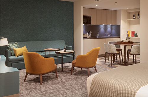 Staybridge Suites open-plan area Staybridge Suites open-plan area