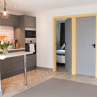 Belle Aire luxury accommodation in Norfolk - the kitchen/lounge