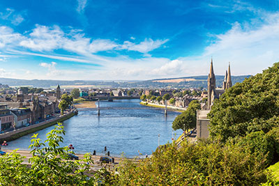 Inverness Scotland, waterside city boasts beautiful walks by the River Ness and the Beauly Firth
