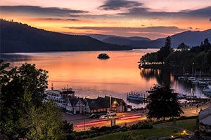 Sunset at Laura Ashley hotel The Belsfield