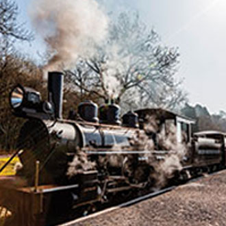 steam train at Brecon Mountain Railway