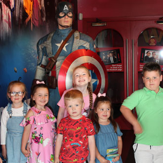 Children at the Madame Tussauds Blackpool Overnight Marvel Sleepover